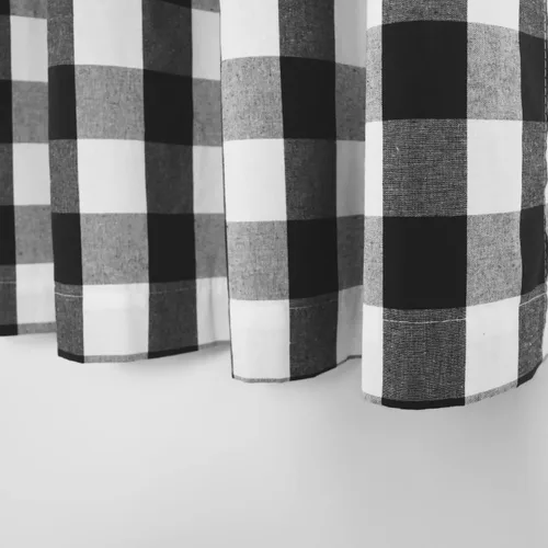 Miniatura 5 de 4 cenefas de cuadros de búfalo para ventanas de sala de estar, 16 pulgadas de largo, diseño clásico a cuadros a cuadros para dormitorio, baño