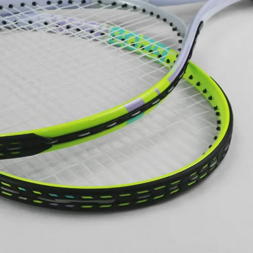 Miniatura 7 de Raqueta de tenis preencordada, ligera, de 27 pulgadas, raquetas recreativas para adultos, para hombres, mujeres, estudiantes, kit de entrenamiento