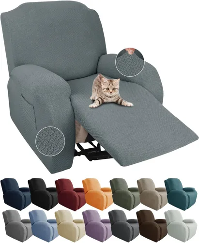 Miniatura 44 de JIVINER Fundas de sofá reclinable de 8 piezas, fundas elásticas de jacquard para sofá reclinable, fundas para sala de estar, protector suave de 3