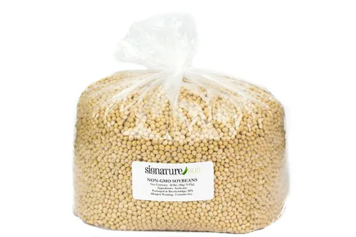 Miniatura 2 de Signature Soy Granos de soja NO-GMO para hacer leche de soja y tofu 20 libras. COSECHA FRESCO