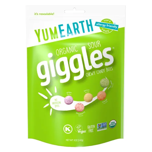 Miniatura 20 de YumEarth Organic Giggles - Caramelos masticables aptos para alérgicos (los 9 mejores gratis), sin colorantes artificiales, sin OMG, sin gluten