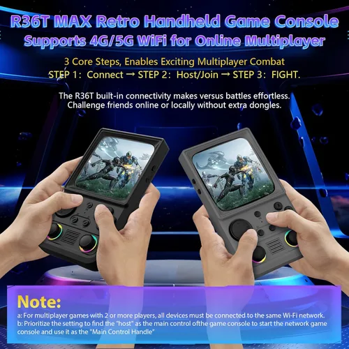 Miniatura 5 de R36TMAX - Consola de juegos de mano retro, consola de juegos retro con pantalla IPS HD de 4.0 pulgadas, consola de juegos de mano con más de 18000