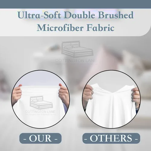 Miniatura 7 de Sábanas extra largas de tamaño individual XL para dormitorio, sábanas de microfibra súper suave, ropa de cama de lujo de hotel, sábanas de Blanco