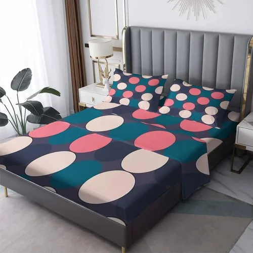 Miniatura 9 de Juego de sábanas abstractas tamaño individual, sábanas de microfibra suave y bolsillo profundo, sábanas y fundas de almohada estampadas sin arrugas
