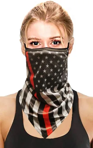 Miniatura 10 de CCFW Face Bandana Ear Loops Elegante Hombres Mujeres Polainas de Cuello para Polvo Viento Moto