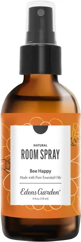 Edens Garden Bee Happy Room - Spray natural y fabricado con aceites esenciales (gran ambientador para el hogar, prueba usarlo en almohadas y ropa de