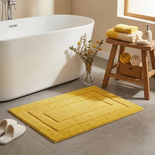 Miniatura 51 de GRANNY SAYS Alfombras de baño antideslizantes, lavables, extra suaves y absorbentes de agua para baño, alfombra de baño peluda de felpa, alfombra