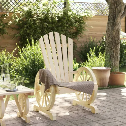 Miniatura 3 de Solid Fir Adirondack Chair Brown Outdoor Patio Seat 24.4 x 24.8 x 39 in Ergonomic Garden Lounge Chair Weather-Ready Wood for Balcony Backyard Brown-c