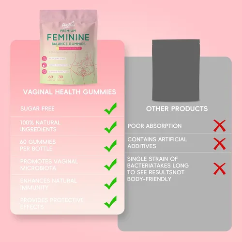 Miniatura 5 de Gomitas de equilibrio femenino: apoyo prémium para la salud del pH de las mujeres con refuerzo inmunológico y energético, veganas, sin gluten, sabor