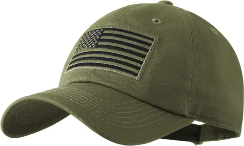 Miniatura 88 de IIN Gorra de béisbol con bandera estadounidense para hombres y mujeres, de perfil bajo, militar, militar, militar, para papá