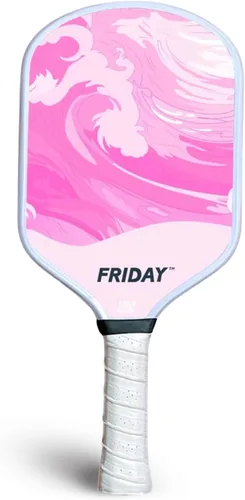 Miniatura 8 de Pala de pickleball Friday, aprobada por USA Pickleball, fibra de carbono duradera, diseño de cuerpo único termoformado, núcleo de panal, superficie