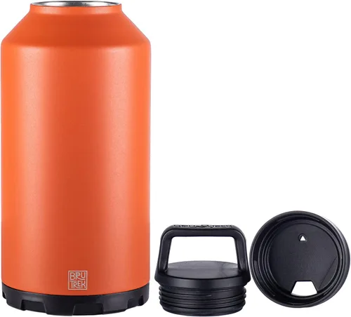 Miniatura 2 de BruTrek ker Bottle – Vaso aislado de acero inoxidable mantiene las bebidas calientes o frías, 2 piezas con tapa para bebidas y verter, reutilizable