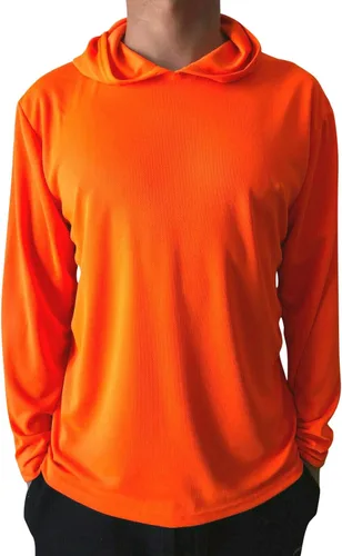 Miniatura 6 de NY GOLDEN FASHION Hi Vis - Camiseta de alta visibilidad de manga larga para trabajo de construcción con capucha