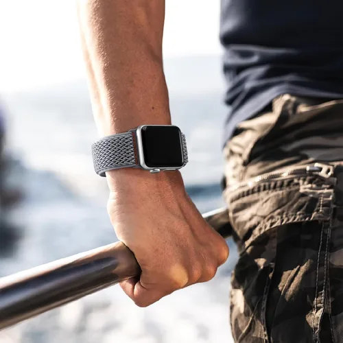 Miniatura 4 de Lerobo 6 Pack de Correas Trenzadas Compatibles con Apple Watch de 1.73, 1.77, 1.65, 1.93, 1.81, 1.61, 1.57 y 1.49 Pulgadas, Correas Deportivas