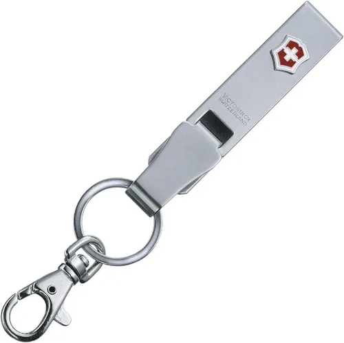 VICTORINOX - Llavero con gancho para cinturón, multiclip, regalo simple y ligero, metal plateado y negro