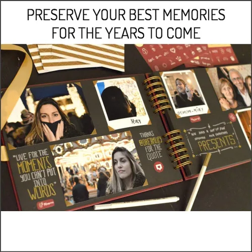 Miniatura 5 de dreamlify Kit de álbumes de recortes, álbum de fotos de 80 páginas, álbum de fotos para álbumes de recortes, libro de recuerdos de papel