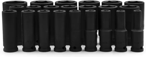 Miniatura 6 de Genius Tools Juego de dados de impacto profundo Dr. SAE de 22 piezas de 1/2" DI-422S