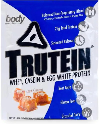Miniatura 17 de Body Nutrition Trutein Polvo de Proteína Alto: 45% Suero, 45% Caseína, 10% Clara de Huevo, Sin Gluten, Bajo en Sodio, Polvo de Proteína de Suero