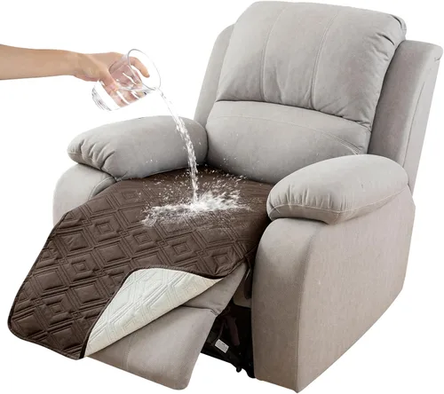 Miniatura 36 de Genina Juego de 2 Fundas de Reposabrazos para Sofá 100% Impermeables, Fundas para Reposabrazos de Sofá, Sillón, Protectores Antideslizantes