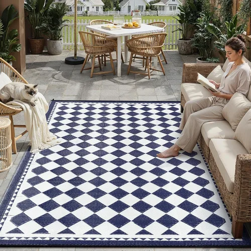 Miniatura 66 de HUGEAR Alfombra para RV Exterior Tapete Impermeable Alfombras para Exteriores 9'x12' para Patios Liquidación Alfombra Exterior Alfombras de Camping