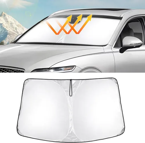 Miniatura 29 de T TGBROS Parasol para parabrisas para Honda Civic 2022-2025 2026, parasol grueso con bloqueo UV y opaca, para privacidad, plegables, 8 accesorios