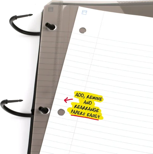 Miniatura 4 de Five Star Flex - Cuaderno recargable + aplicación de estudio, papel rayado universitario y carpeta de anillos TechLock de 1-1/2 pulgadas