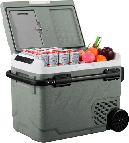 Miniatura 9 de Alpicool Refrigerador portátil para automóvil, refrigerador de 12 voltios con rueda, refrigerador de automóvil de 42 cuartos de galón, control