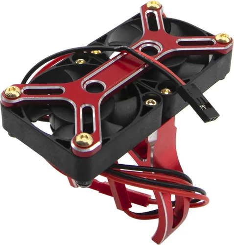 Miniatura 7 de 4985 1717 - Disipador de calor con motor sin escobillas, doble ventilador de refrigeración, compatible con 1/5 Traxxas X-Maxx Arrma RC Car (negro)
