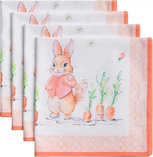 Miniatura 24 de Maison d' Hermine Happy Florals - Juego de 4 servilletas 100% algodón suave y cómodo perfectas para cenas familiares, bodas, fiestas de cóctel, 063