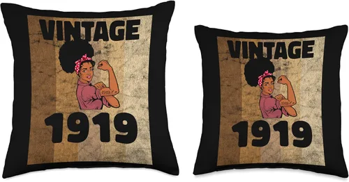 Miniatura 3 de Black Pride Melanin Queen African American Gifts Vintage 1919 Limited Edition 104th Birthday Afro Girls Women - Almohada de 16 x 16 pulgadas