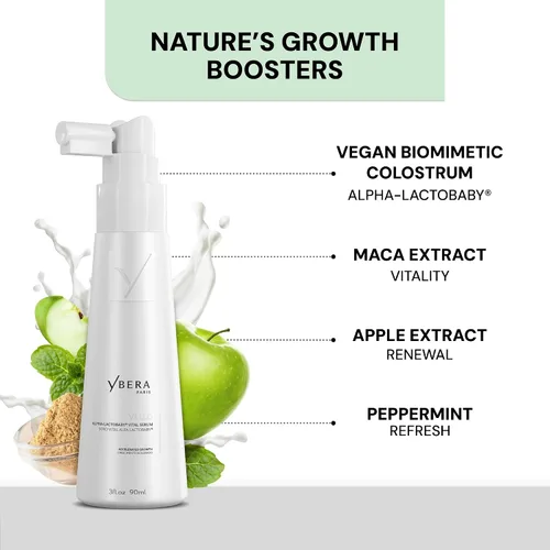 Miniatura 4 de YBERA VELLO SERUM PARA DEFINIMIENTO DEL CABELLO con tecnología avanzada ALFA-LACTOBABY, suero para el cuero cabelludo para el crecimiento