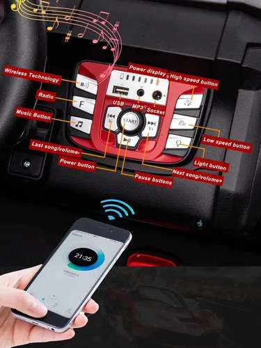 Miniatura 5 de OTTARO Autos eléctricos de 24 V XXXL de 2 plazas, vehículos eléctricos para niños grandes, camión UTV 4WD con control remoto, asiento espacioso