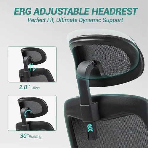 Miniatura 5 de Silla de Oficina Grande y Alta de 750 LBS, Silla Ejecutiva de Servicio Pesado con Brazos 4D, Silla Ergonómica de Escritorio para Computadora