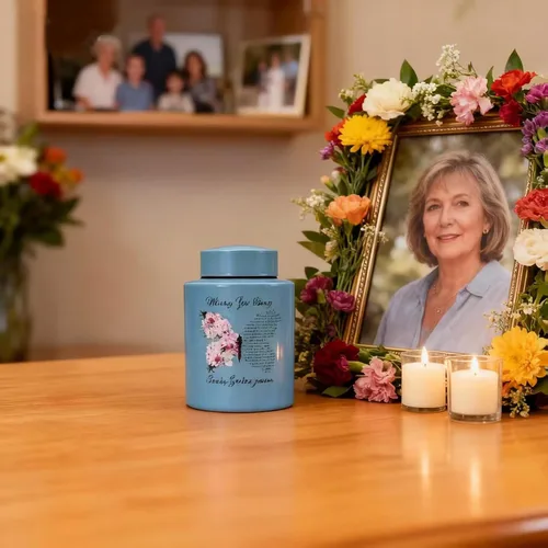 Miniatura 6 de Urnas de cremación pequeñas de hasta 60 libras para parte de cenizas adultas masculinas y femeninas, mini urna decorativa conmemorativa de recuerdo