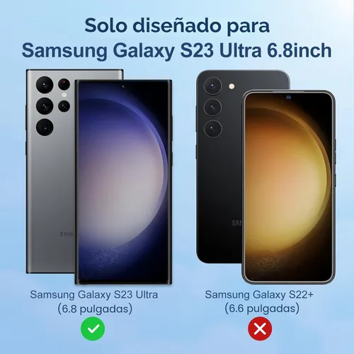 Miniatura 2 de LK 3 Pack para Protector de Pantalla Samsung Galaxy S23 Ultra [No es de Vidrio] [Soporte Desbloqueo por Huella Dactilar] Protector de Pantalla