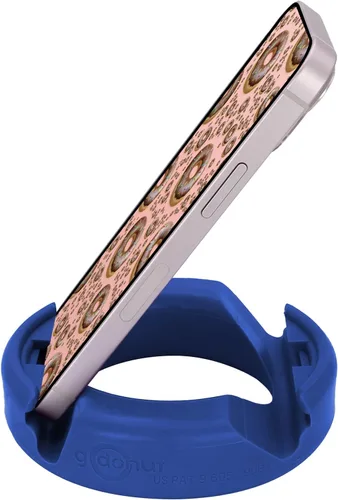 Miniatura 3 de GoDonut Soporte para teléfono original - Soporte para teléfono celular + organizador de escritorio para iPad - Compatible con tableta, iPhone, Azul