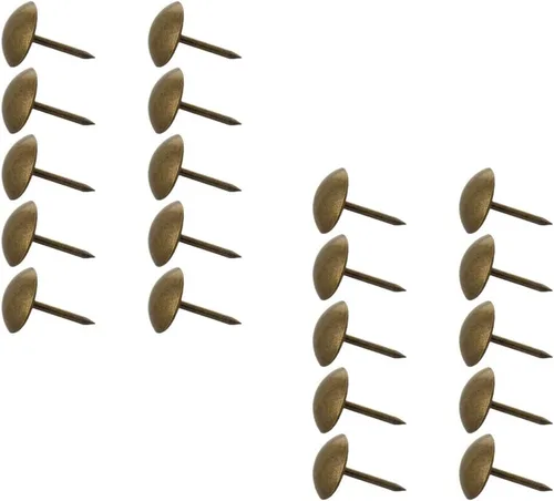 Miniatura 35 de MroMax 120 tachuelas de clavos para tapicería de 0.47 pulgadas de diámetro, hierro de estilo vintage, de metal, redondos, de 0.67 pulgadas de altura