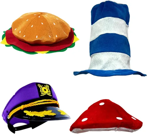 Miniatura 4 de 12 sombreros divertidos surtidos para fiesta loca para adultos y adolescentes, accesorios de cabina de fotos, accesorios de disfraces