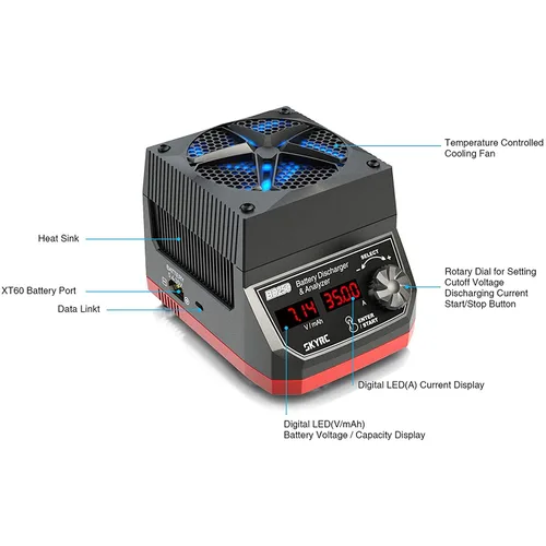 Miniatura 3 de SkyRC BD250 250W 35A LiPo/LiHV/NiMH Descargador y analizador de batería