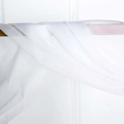 Miniatura 6 de Efavormart - Paneles de cortina de organza transparente blanca de 18 pies, cenefa para ventana, arco de boda, tela drapeada para mesa superior
