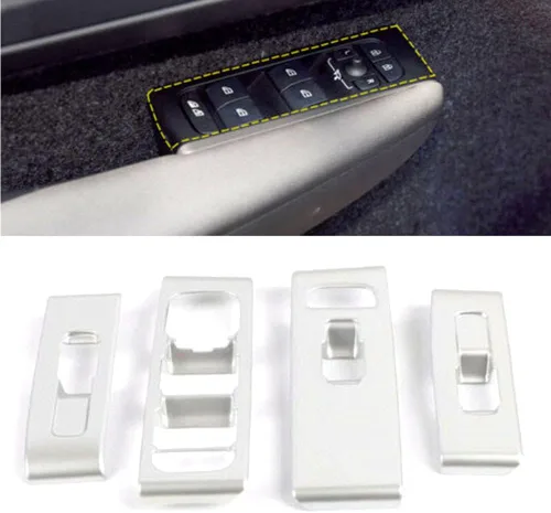 Miniatura 2 de FSFY Auto 4 piezas de interruptor de ventana de puerta para Volvo XC40 2018-2020, plateado mate