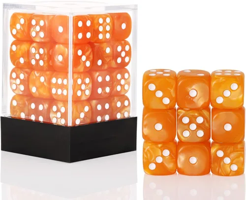 Miniatura 39 de 36 Piezas 12mm Juego de Dados Mini de 6 Caras, Juego de Dados D6 de Colores Translúcidos, Juego de Dados Estándar de 6 Caras para Juegos de Mesa