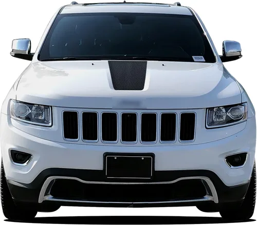 Gomu Pathway Hood - Kit de envoltura de vinilo opaca precortada compatible con Grand Cherokee 2011-2019, fibra de carbono, color negro