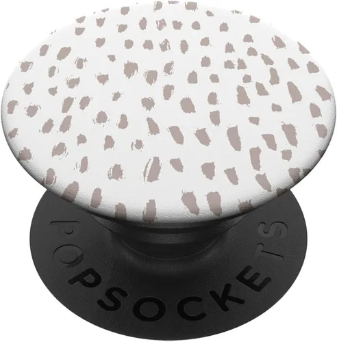 PopSockets PopSockets de impresión dálmata neutral, color marrón y blanco neutro: agarre intercambiable para teléfonos y tabletas