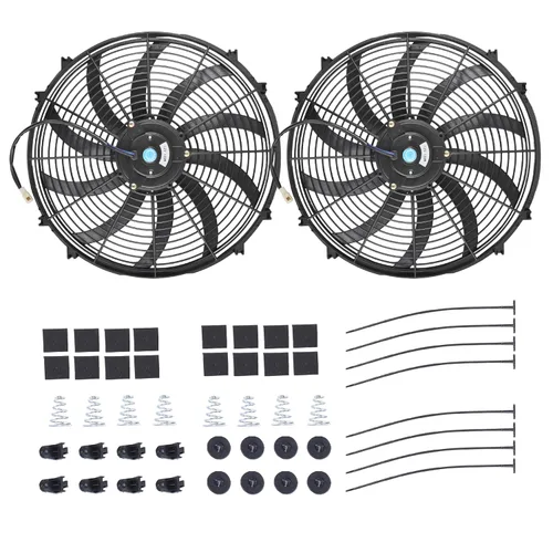 Miniatura 16 de Ventilador delgado de 10 pulgadas de empuje y tracción, ventilador eléctrico de enfriamiento para radiador universal de alto rendimiento, motor