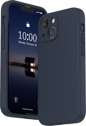 Miniatura 18 de SURPHY Funda compatible con iPhone 13 Mini con protector de pantalla, (protección de cámara y forro de microfibra suave), funda de silicona líquida