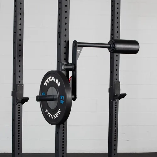 Miniatura 4 de Titan Fitness Máquina de cuello de montaje en rack, velocidad de carga de placa de 110 libras, compatible con bastidores de la serie T-3, X-3 y TITAN