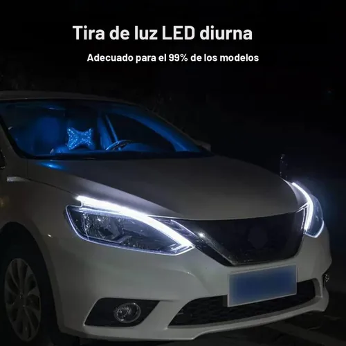 Miniatura 7 de TEKSHINNY - Tiras de luces LED para autos, 2 piezas de 24 pulgadas, tiras LED flexibles para faros delanteros, color dual, luces de señal de giro