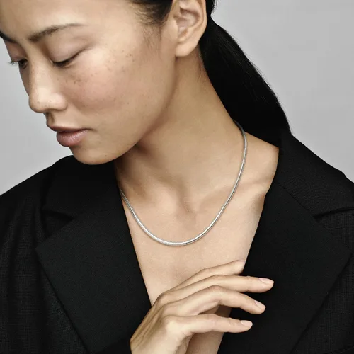 Miniatura 7 de PANDORA Jewelry Moments - Collar de plata de ley con cadena de serpiente, Metal