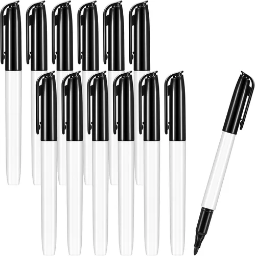Colarr 12 bolígrafos de punta gruesa de baja visión, tinta negra, fácil de ver, bolígrafos atrevidos con punta de fieltro de calidad baja ayuda para